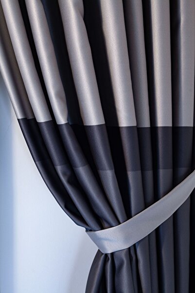 hesaplıperde Milano Background Curtain - Gray Anthracite Color