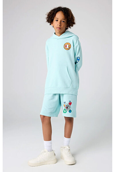 Champion Eco Future Bermuda Organik Pamuk Mavi Çocuk Şort-306706-BS017