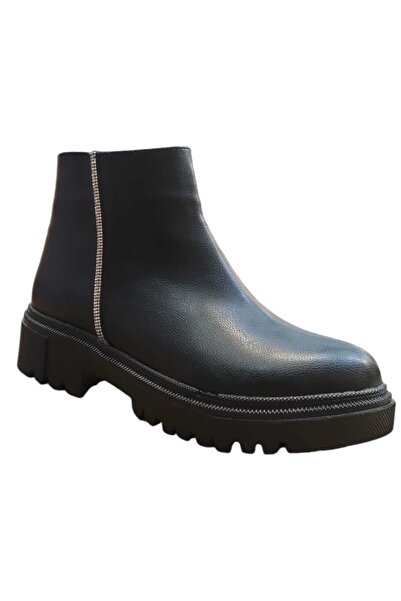 Neco Valeria Women's Boots with Non-Slip Rubber Sole and Stone Detail - Dental Skin Material