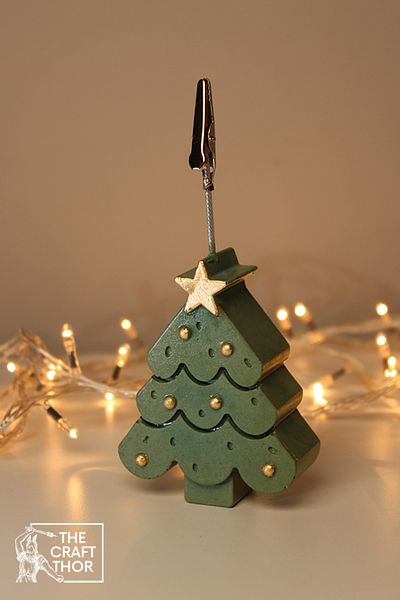 The Craft Thor Handmade Christmas Tree Gift Concrete Note Holder