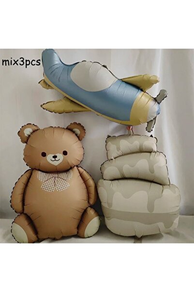 DÜVENCİ TİCARET SET DE 3 PIECE DE FOLIE DE TORT RAINBOW COLOR BEAR RETRO