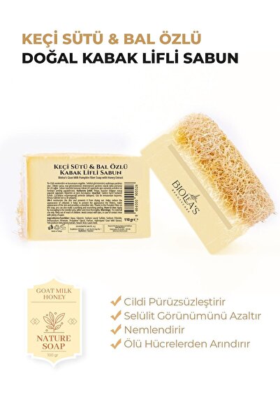 Biolea's skincare Biolea's Doğal Kabak Lifli Keçi Sütü& Bal Özlü Postbiyotik ...