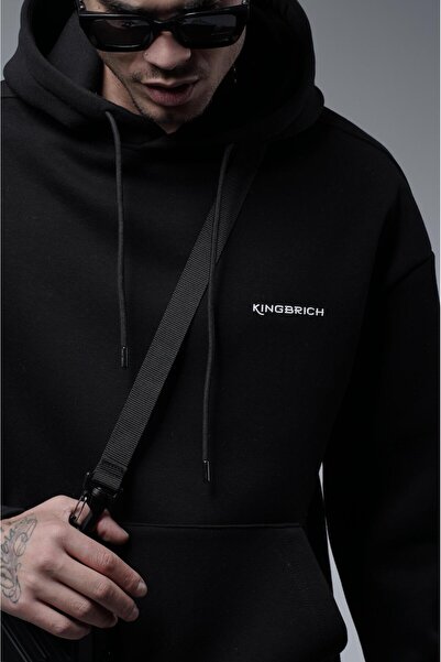 king brich Φούτερ με κουκούλα Kingbrich με στάμπα καγκουρό με κουκούλα Unisex Oversize