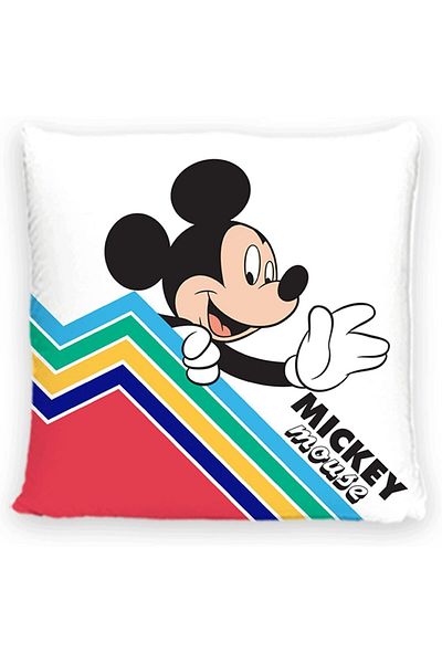 Disney Collection Mickey Mouse - Dekokissen Mit Füllung Und Reißverschluss - 40x40 Cm