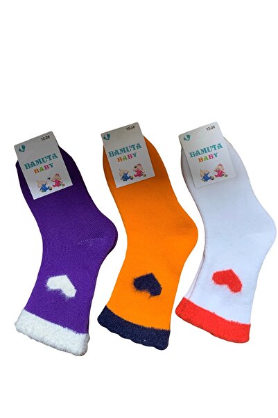 Bamuta Havlu Çocuk Soket Çorap 3 lü Penye