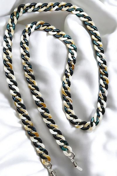 PETEK AKSESUAR Acrylic Glasses Chain Green