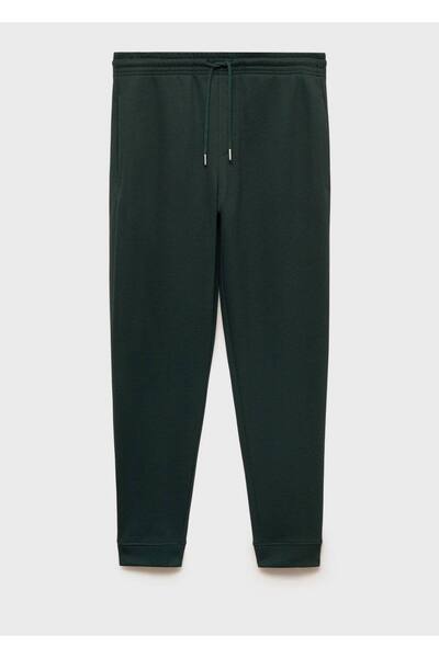 MANGO Man İpli Pamuklu Jogger Pantolon