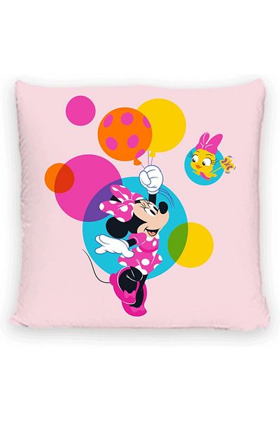Disney Collection Minnie Mouse - Dekokissen Mit Füllung Und Reißverschluss - 40x40 cm