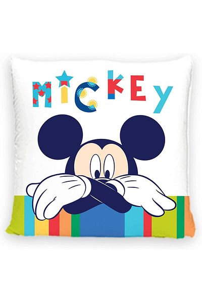 Disney Collection Mickie Mouse - Dekokissen Mit Füllung Und Reißverschluss - 40x40 Cm
