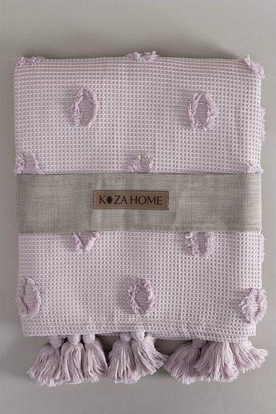 Koza Home Wanda Lilac Double Sided Tasseled Pike 220x240 5025