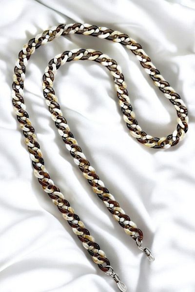PETEK AKSESUAR Acrylic Glasses Chain Brown