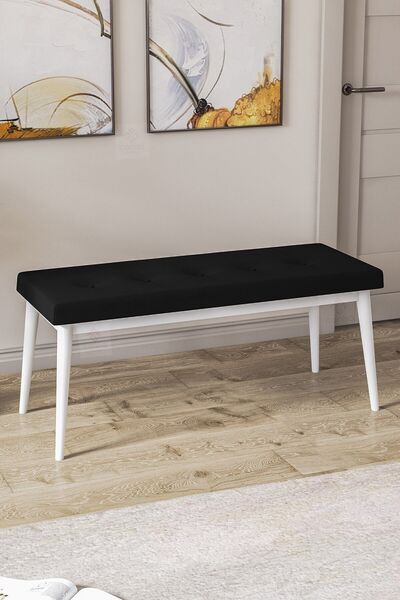 Canisa Concept Canisa Pera Serisi Bench,gürgen Tam Isleket 1.sınıf Kumaş / Siyah-beyaz