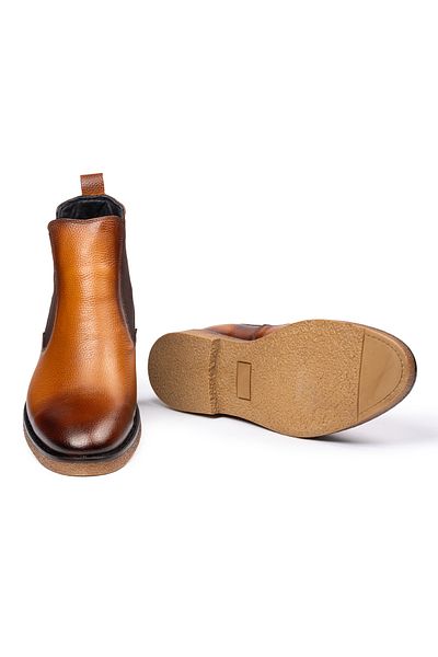 SELİN SOYLU Men's Genuine Leather Chelsea Boots