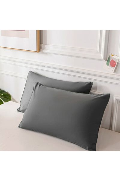 Gül Ev Tekstil Ürünleri Set of 2 Cotton Satin Pillowcases (Preventing Hair Electricity Broken) 100% Cotton