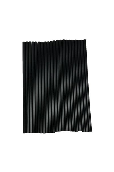 Home 700 Pieces Black Plastic Frozen Straws