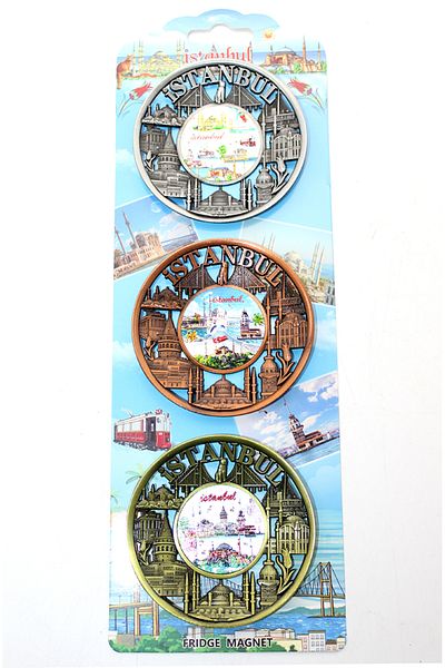 Acousticworld Istanbul Themed Metal Magnet Set of 3 Alk2891