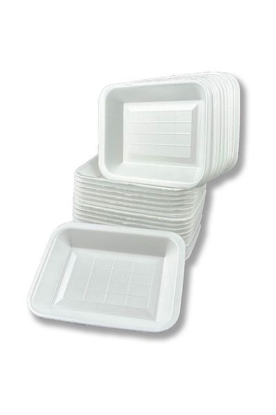 Home 500Gr Meat Plate - Foam Plate Container, 50 Pieces Butcher Container