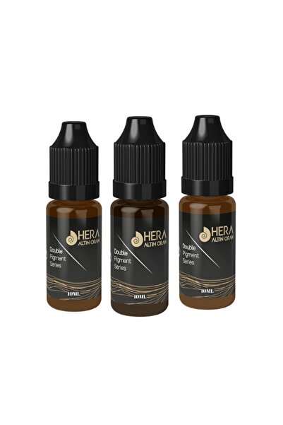 Hera Altın Oran Kalıcı Makyaj ve Microblading Boyası 3 Adet 10ML (Turkish Cof...