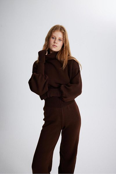 HOLLY LOLLY Bottom Top Knitwear Thinky Suit Brown