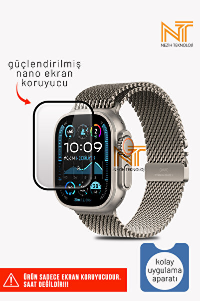 Nezih Case Apple Watch Ultra / Ultra 2 49mm Uyumlu Nano Ekran Koruyucu