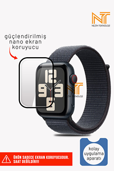Nezih Case Apple Watch Seri 4 / 5 / 6 / Se 44mm Uyumlu Nano Ekran Koruyucu