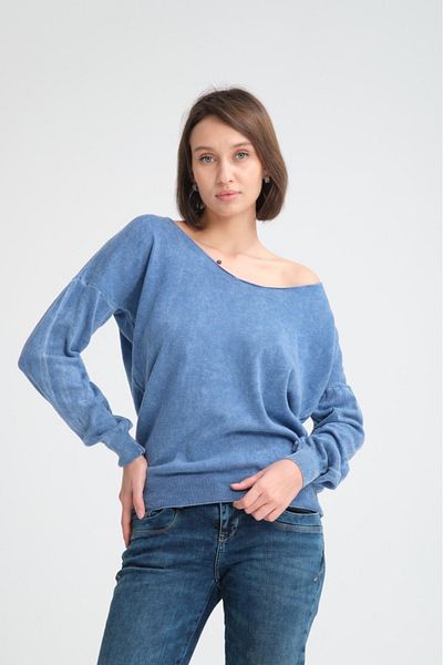 Su Moda Îmbrăcăminte pentru femei Bluză Spălat Sport Confortabil Mucegai cu mânecă lungă Gât în ​​U Tricoturi cu umăr în afara Pulover