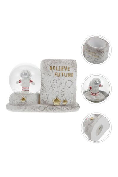 ARD Astronot Işıklı Cam Kar Küresi Kalemlik