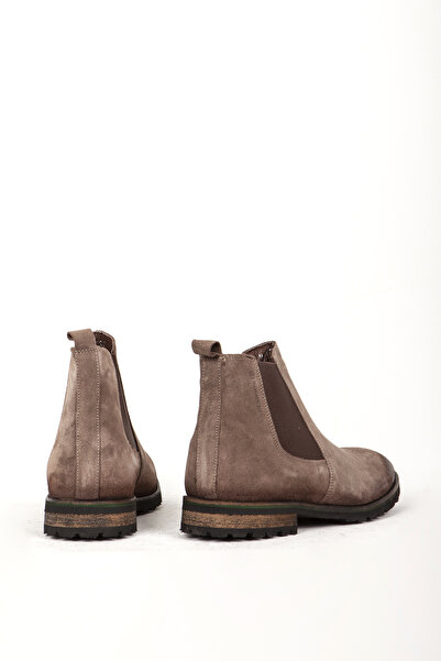 Hammer Jack Erkek Lastikli Klasik Chelsea Bot Gerçek Deri Hj 17725 M Süet Kum