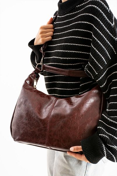 Rosmod Faux Burgundy Casual Women's Shoulder and Hand Bag