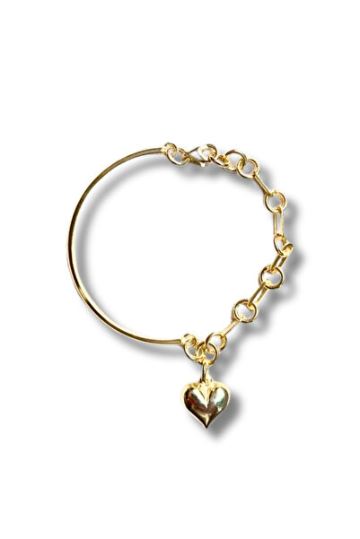 BerCio Store Kalp Kelepçe Gold