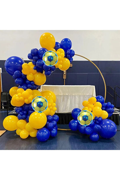 ZEAP Σετ αλυσίδας μπαλόνι με παστέλ Navy Blue Μπαλόνι με φύλλο ποδοσφαίρου