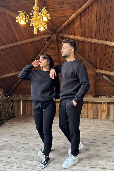 OXVİN Σετ φόρμας Crew Neck Cotton Soft Puff Oversize - Τρεις κλωστές (ΜΟΝΟ ΣΕΤ)