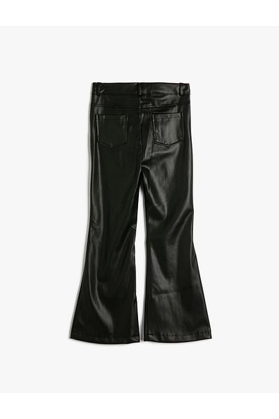 Koton Spanish Leg Trousers Leather Look