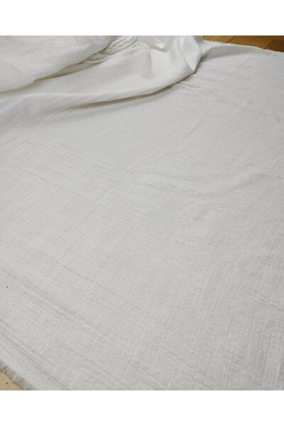 Kumaş Parça Wrapped Woven Ecru in Cream Color (Width 120 cm X Length 200 cm)