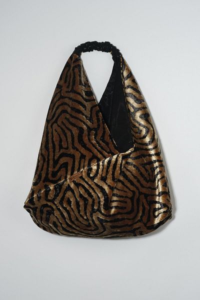 hooux Shiny Tigris Leopard Patterned Shoulder and Shoulder Bag