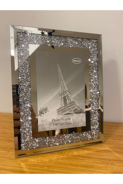 PLUS HOME Silver Picture Frame with Stones - Model 10X15