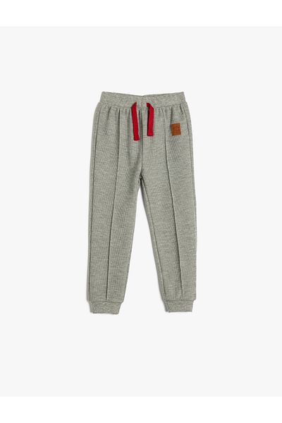 Koton Basic Jogger Sweatpants with Tie Waist Rib Detail