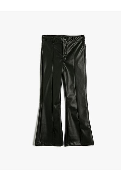 Koton Spanish Leg Trousers Leather Look