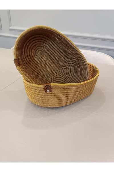 ADES HOME DESİGN Jüt 2'li Sepet  Takımı, Banyo, Mutfak, Oda Organizeri, Dekor...