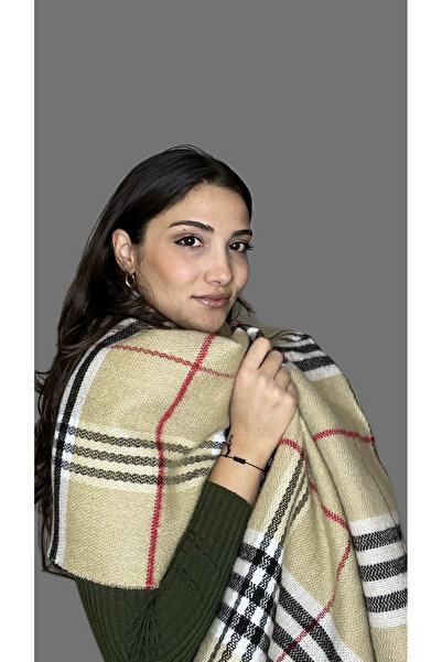 laviyonsa Καρό χοντρό χειμωνιάτικο φαρδύ κασκόλ & σάλι