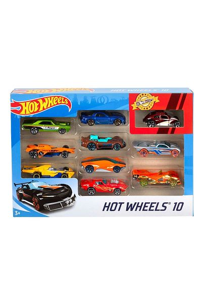HOT WHEELS 54886 10-Piece Car Set - Mixed Assortment - Erkol Special Promotion Price