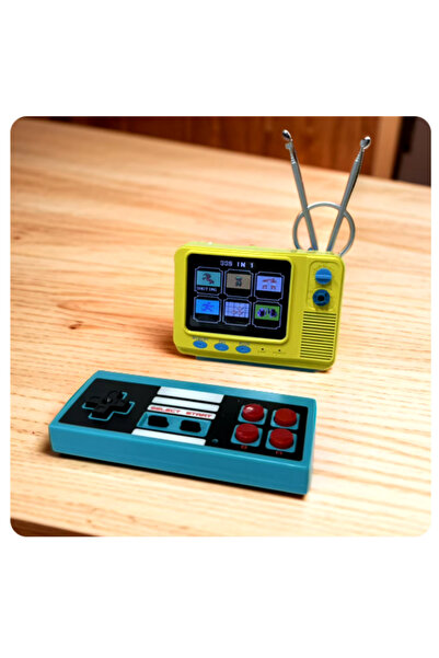 Ozmik Mini TV tarzı 3.0 inç büyük ekran Retro oyun konsolu dahili Gamepad