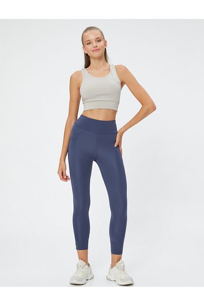 Koton Sport-Leggings mit Taschendetails, extra warme Innenfläche, erhöhter hoher Bund