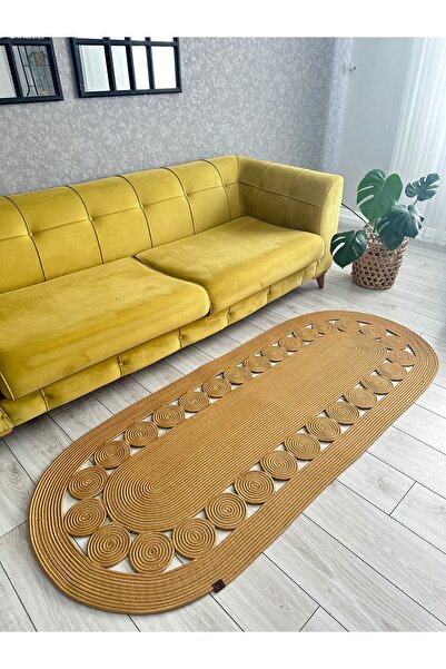 ERSU AHAT HOME DESİGN Jüt Kilim, Paspas, Mutfak Halısı, Banyo Paspası, Kilim,...