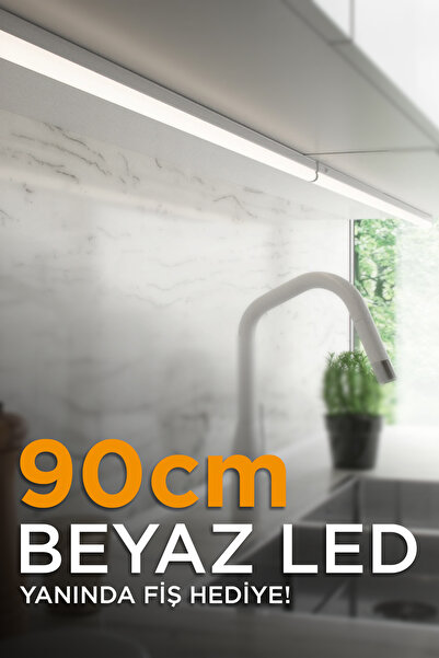 Grn Light 90cm Mutfak Tezgah Aydınlatması - Raf Aydınlatması, Beyaz Led Anahtarlı Set