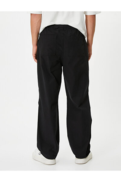 Koton Αλεξίπτωτο φαρδύ παντελόνι Μεγάλη τσέπη με δαντέλα στη μέση με λεπτομέρειες