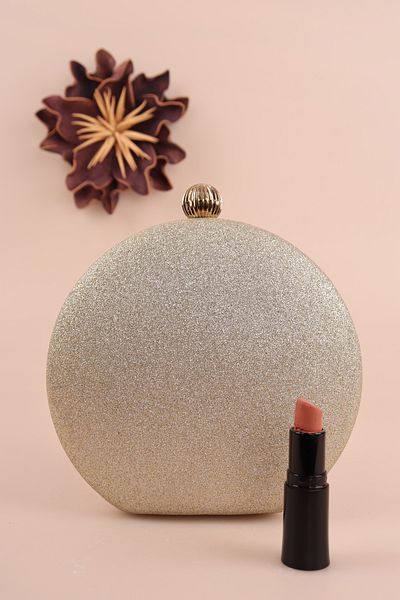 weem bag Τσάντα βραδινού φορέματος Weembag 183 Sand Glitter Oval Wrap