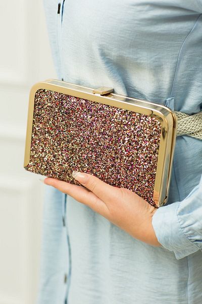 weem bag Geantă pentru rochie de seară cu carte mică Weembag 121 Paiete |   Geantă de carte strălucitoare și elegantă