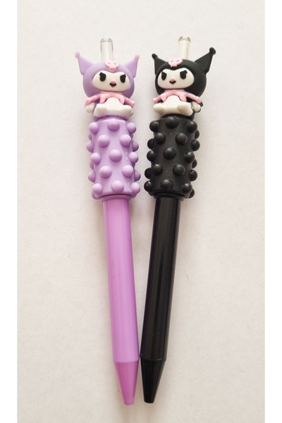 Modellino 2'li Kuromi Massage Pressure Reducing 865 Döner Silikon Masaj Halkalı 07 Uçlu Kalem