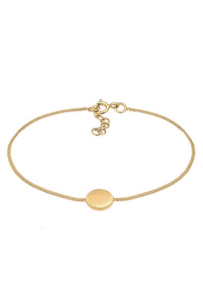 ELLI Bracelet Ladies Platelet Pendant Basic Geo In 925 Sterling Silver Gold Plated
